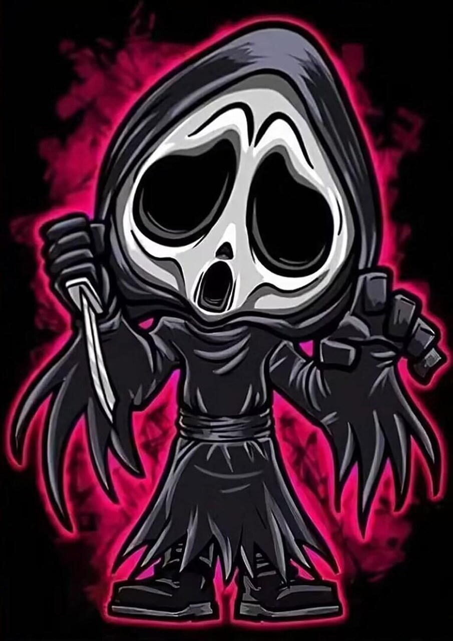 DIY Full Round Drill Diamond Art Kits Scary Assassin ,Paint by Diamonds Dot Gem Art Crystal